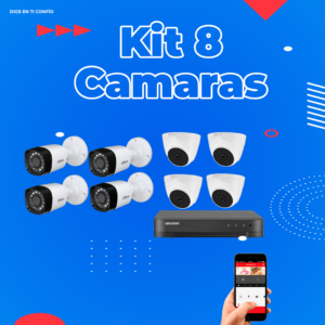 Kit 8 cámaras full hd