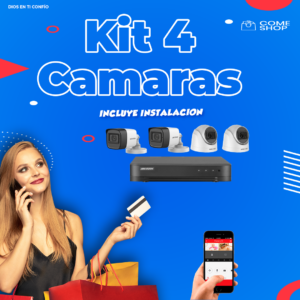 Kit 4 cámaras full hd