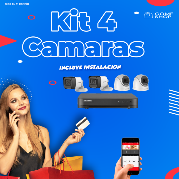 Kit 4 cámaras full hd