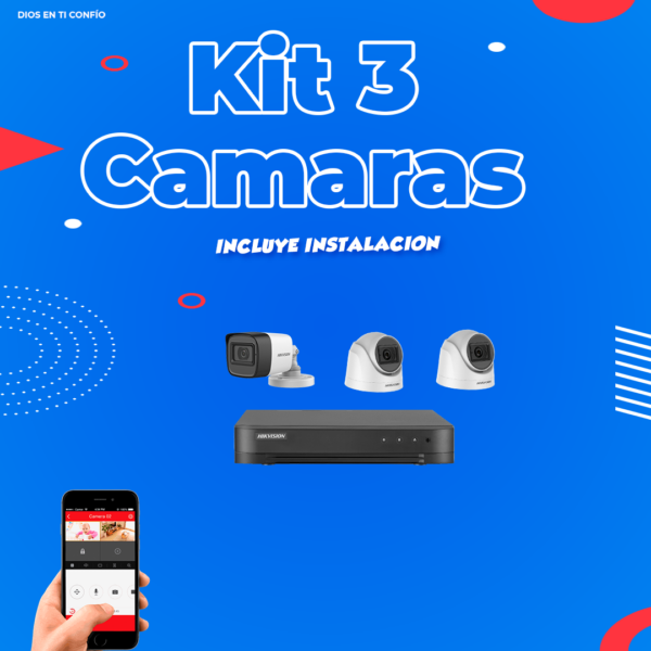 Kit 3 cámaras full hd