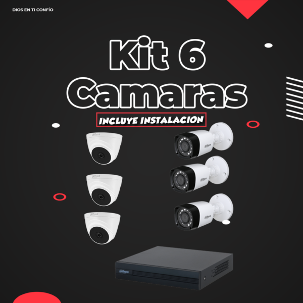 Kit 6 cámaras full hd