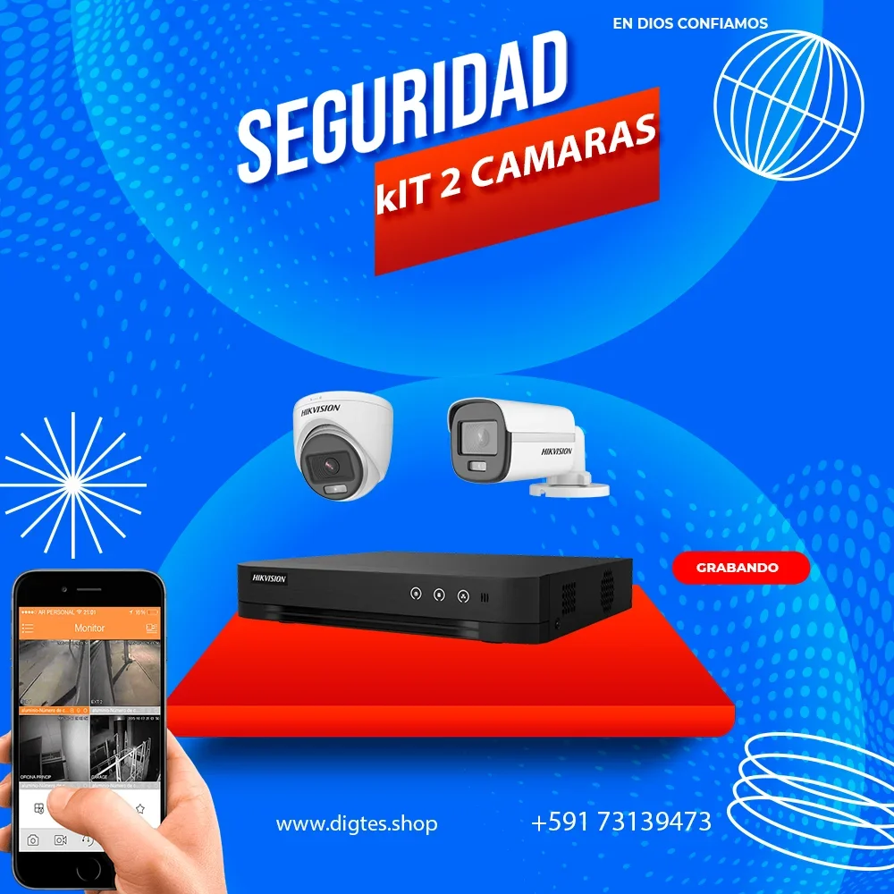 Kit de 2 Cámaras Full HD con Instalación Gratis