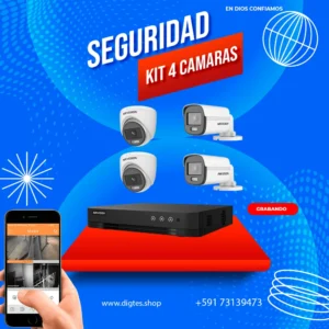 Kit de 4 Cámaras Full HD con Instalación Gratis