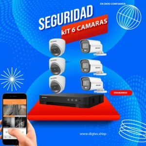 Kit de 6 Cámaras Full HD con Instalación Gratis